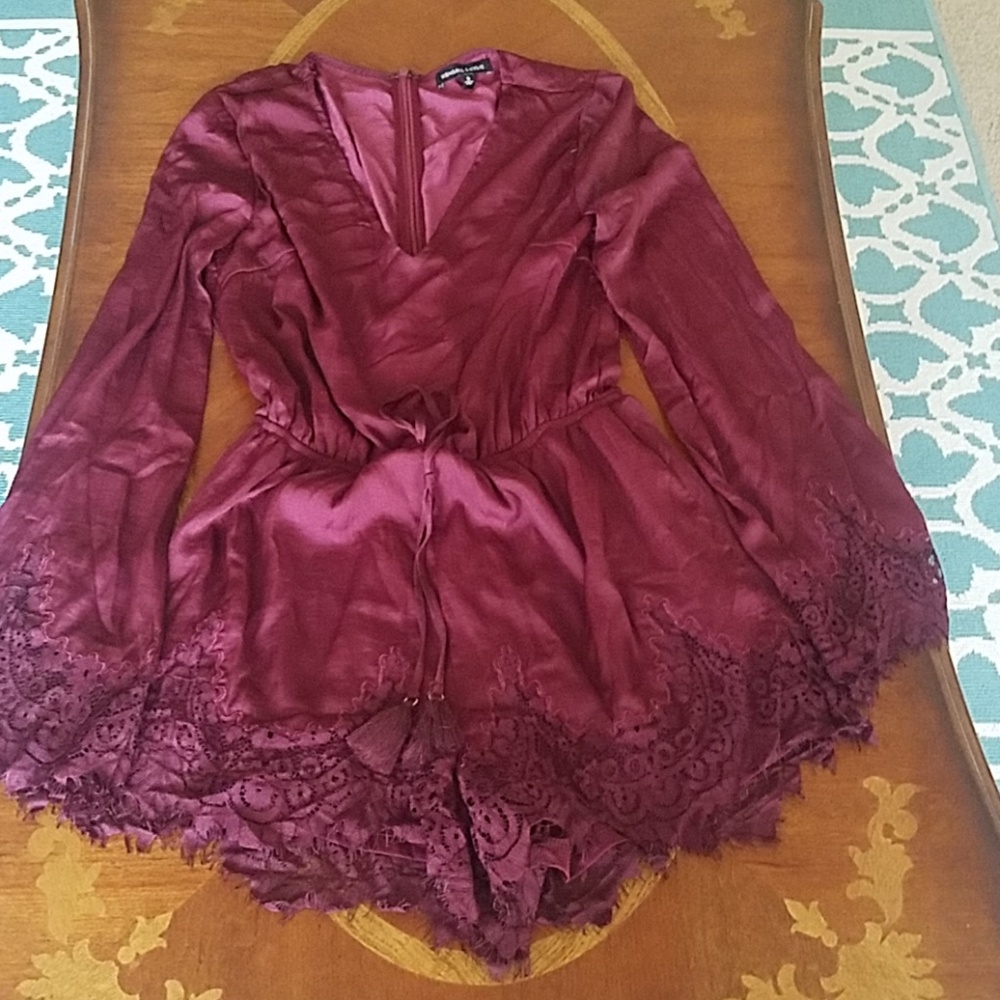 Kendall & Kylie Burgundy Lace Romper